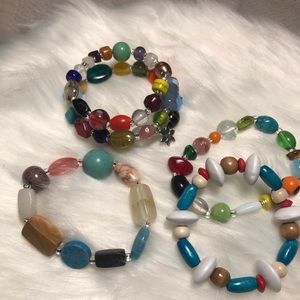 Beautiful bracelets, different colors.